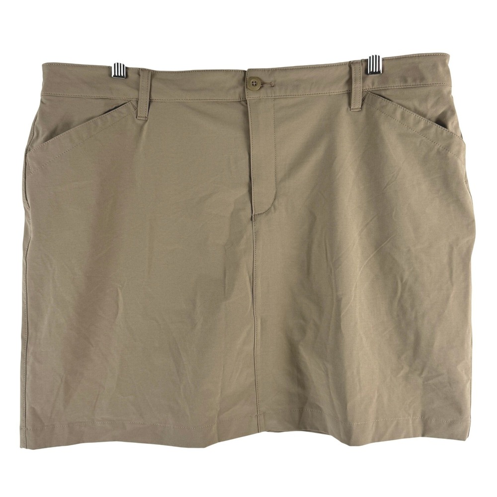 Eddie Bauer Womens Khaki Tan Hiking Skort Size 18‎ D1861256 Built-in Liner